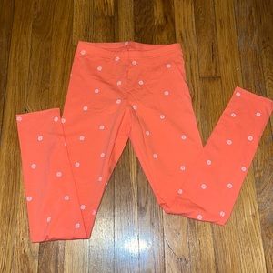 Old Navy floral leggings for girl size XL color peach